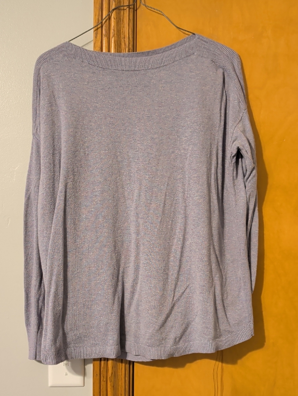 LOFT Outlet Dusty Blue Crewneck Knit Sweater